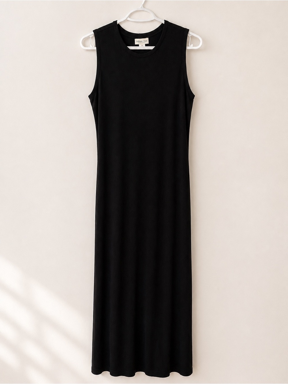 Vintage Coldwater Creek Black Sleeveless Maxi Dress Medium​